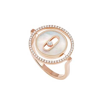 Bague Lucky Move PM nacre blanche