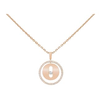 Collier Lucky Move PM diamants et or rose